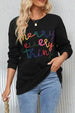 Letter Graphic Dropped Shoulder Sweatshirt Bazaarbey