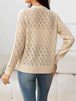  V-Neck Buttoned Knit Top Trendsi