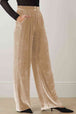  Loose Fit High Waist Long Pants with Pockets Bazaarbey