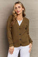    Button Down Cardigan in Olive Trendsi