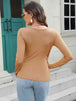 Long Sleeve Scoop Neck T-Shirt Trendsi