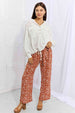  Right Angle  Geometric Printed Pants in Red Orange Bazaarbey