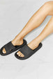 MMShoes Arms Around Me Open Toe Slide in Black Trendsi