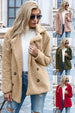  Lapel Collar Sherpa Coat Trendsi