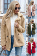 Full Size Lapel Collar Sherpa Coat Trendsi