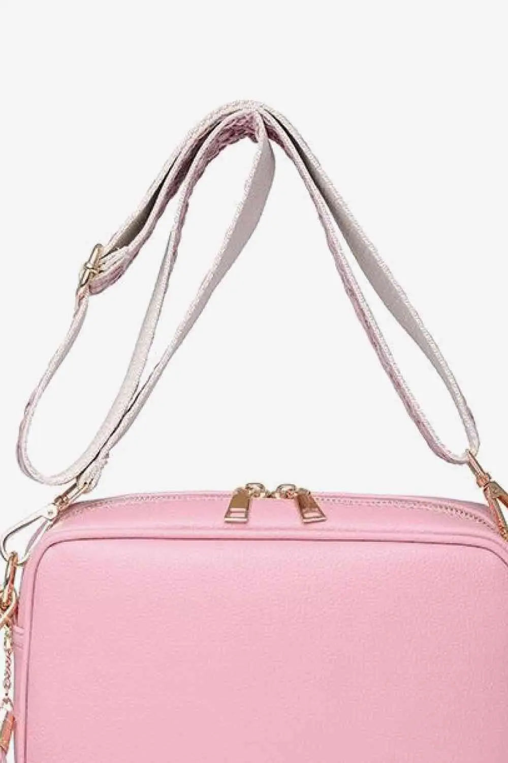 PU Leather Tassel Crossbody Bag Trendsi