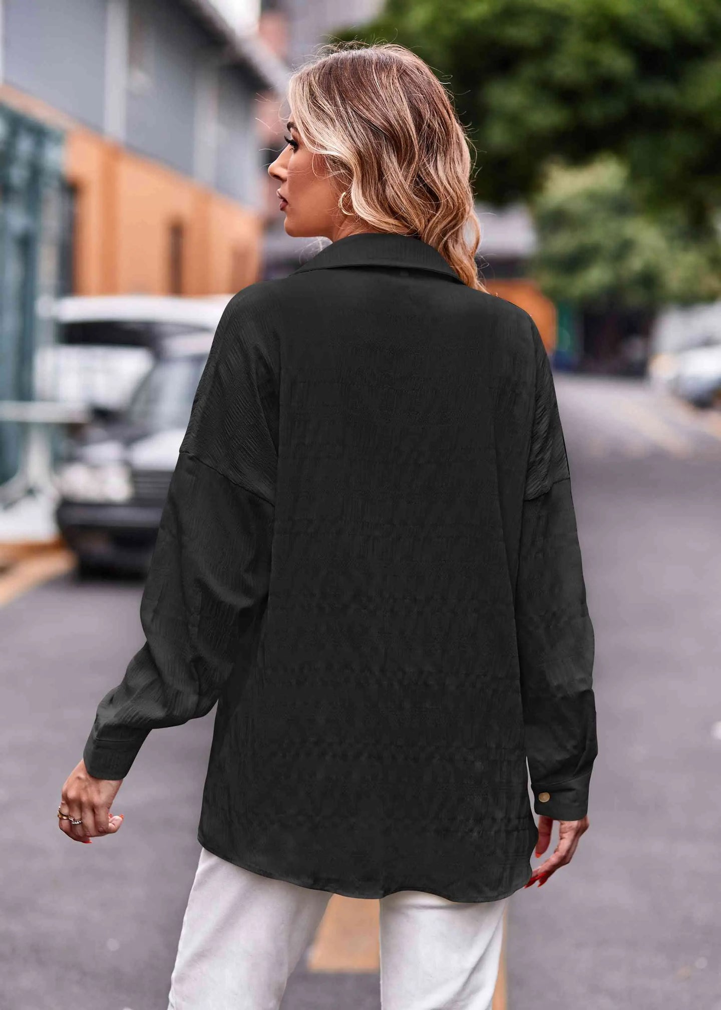 Dropped Shoulder Longline Shirt Bazaarbey