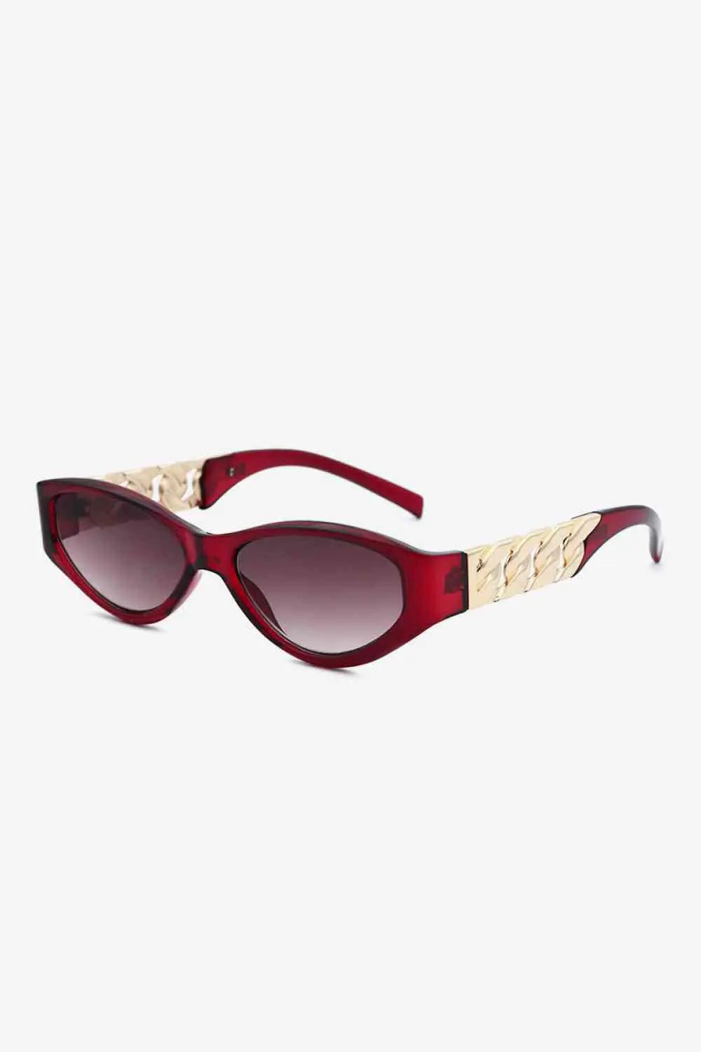 Chain Detail Temple Cat Eye Sunglasses Trendsi