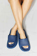 MMShoes Arms Around Me Open Toe Slide in Navy Trendsi