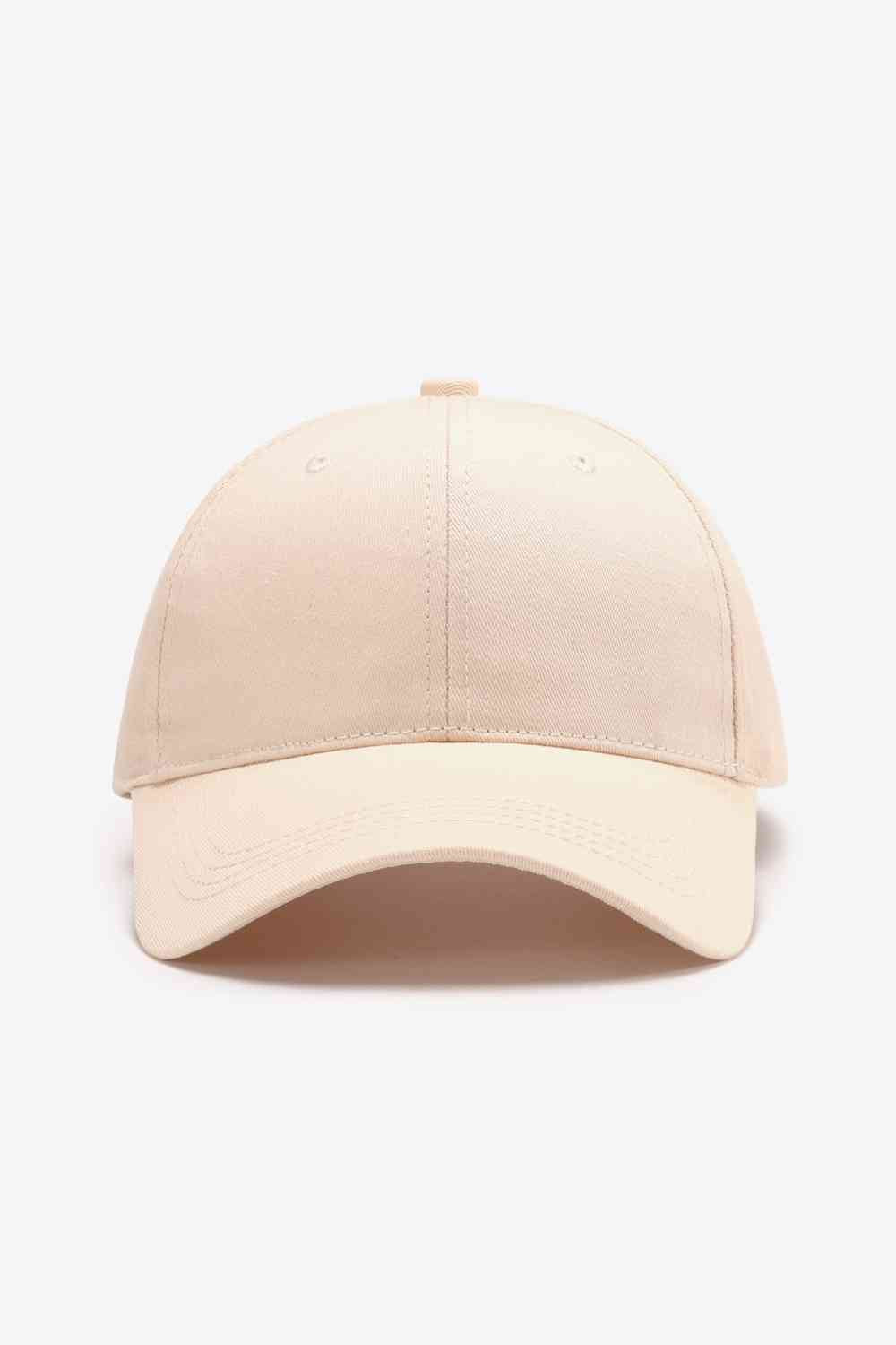 Plain Adjustable Cotton Baseball Cap Trendsi