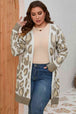  Printed Long Sleeve Cardigan Trendsi