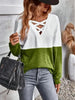   V-Neck Long Sleeve Top Trendsi