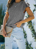 Round Neck Cap Sleeve Sweater Trendsi