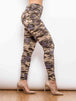 Full Size Camouflage Buttoned Leggings Bazaarbey