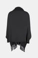 Fringe Open Front Long Sleeve Poncho Bazaarbey