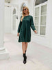 Cable-Knit Long Sleeve Sweater Dress Bazaarbey