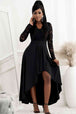 Lace High-Low V-Neck Dress Bazaarbey