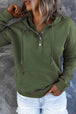 Dropped Shoulder Long Sleeve Hoodie with Pocket Trendsi