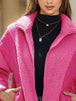 Zip-Up Collared Neck Jacket Trendsi