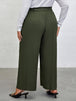 Plus Size Tied Wide Leg Pants Bazaarbey