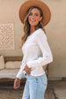 Scoop Neck Long Sleeve Blouse Trendsi