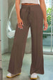 Drawstring Wide Leg Pants with Pockets Bazaarbey