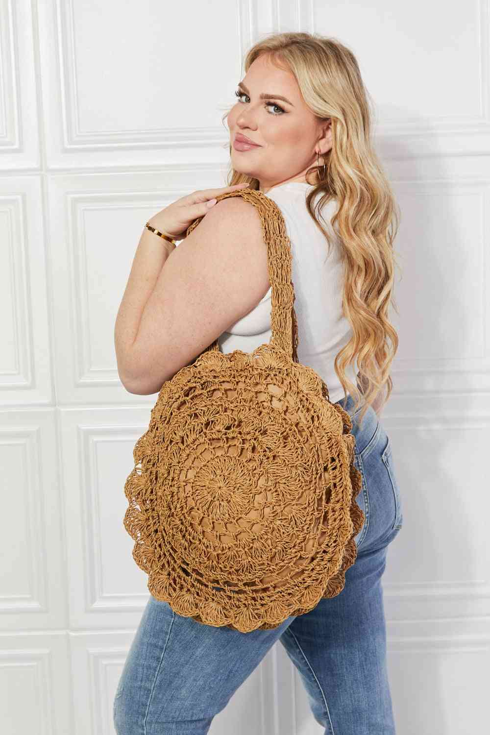  Brunch Time Straw Rattan Handbag Trendsi