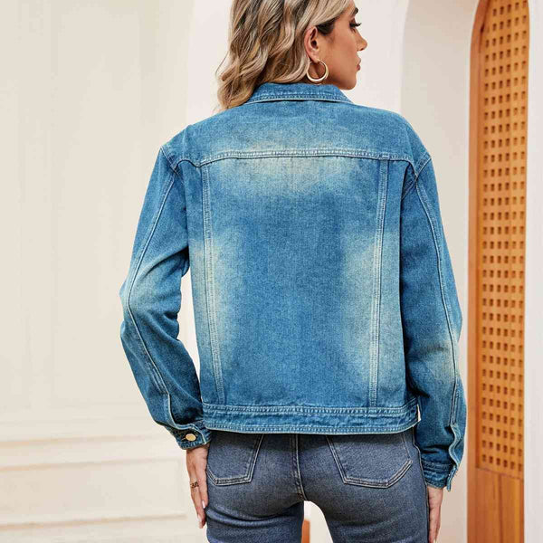 Washed Denim Jacket Bazaarbey