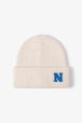 Letter N Patch Cuffed Knit Beanie Trendsi