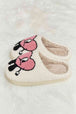 dy Love Heart Print Plush Slippers Trendsi