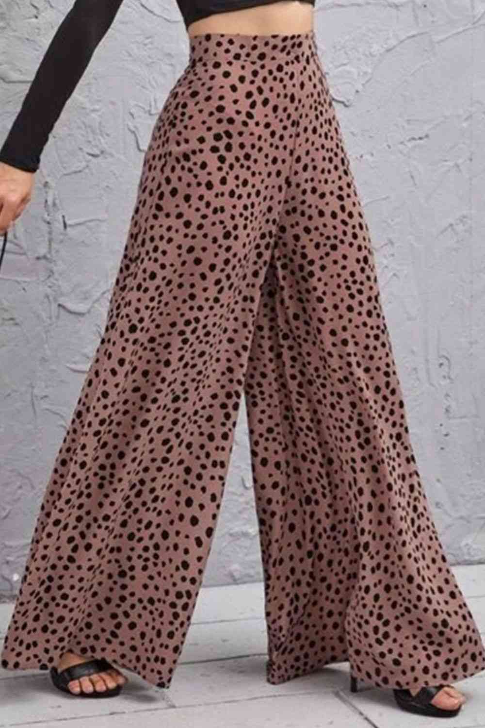 Animal Print High-Rise Culottes Bazaarbey