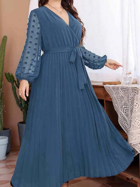 Plus Size  Tie Waist Maxi Dress -BazaarBey - www.shopbazaarbey.com