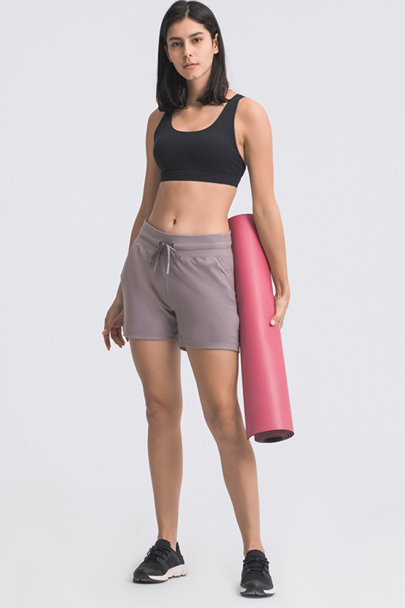 Waist Tie Active Shorts Trendsi