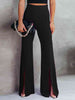 Front Slit Flare Leg Pants Bazaarbey