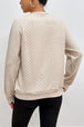 Texture Round Neck Long Sleeve Sweatshirt Bazaarbey