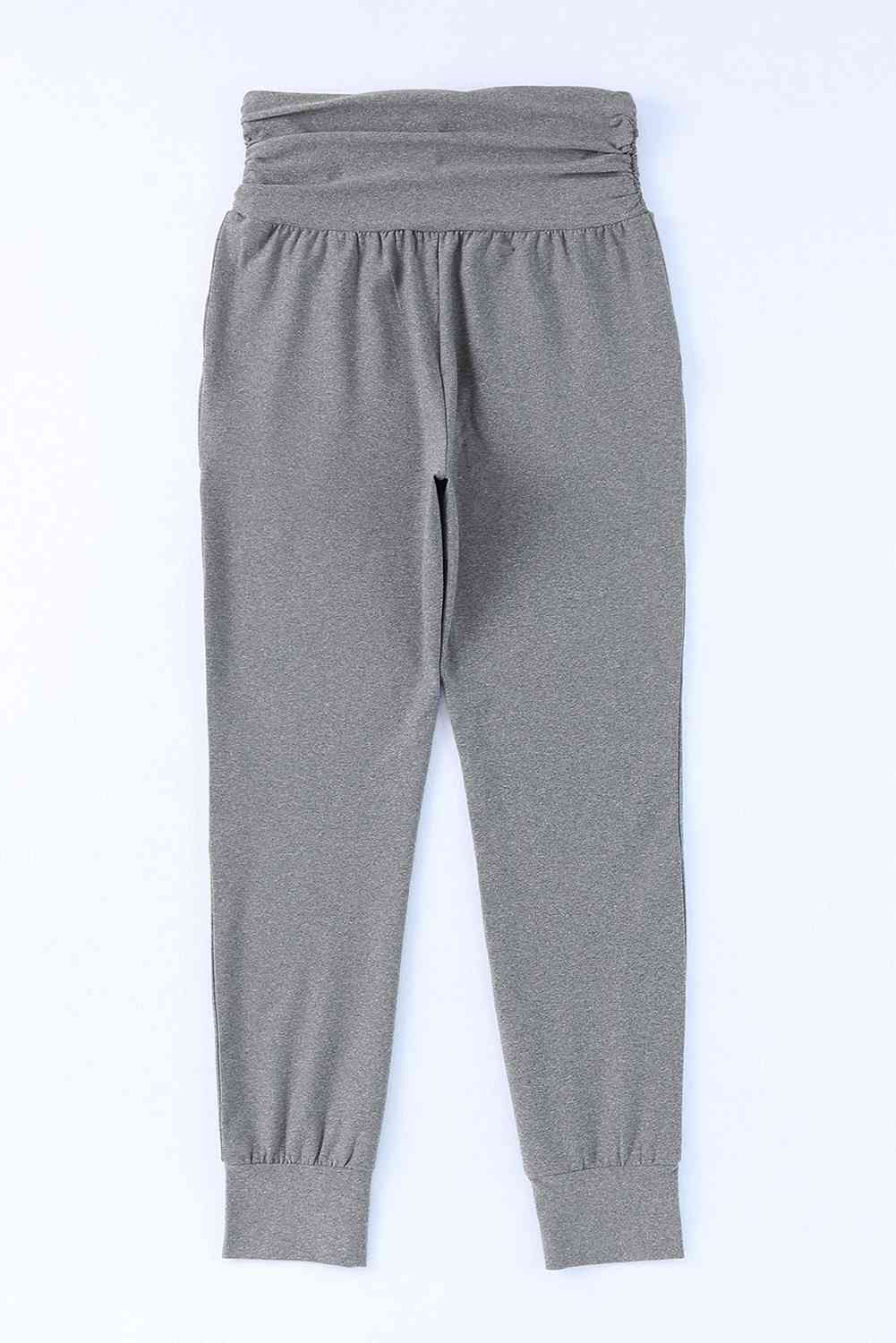 High-Rise Wide Waistband Joggers Bazaarbey