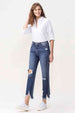  Jackie  High Rise Crop Straight Leg Jeans Trendsi