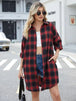 Plaid Button Up Collared Neck Shirt Bazaarbey