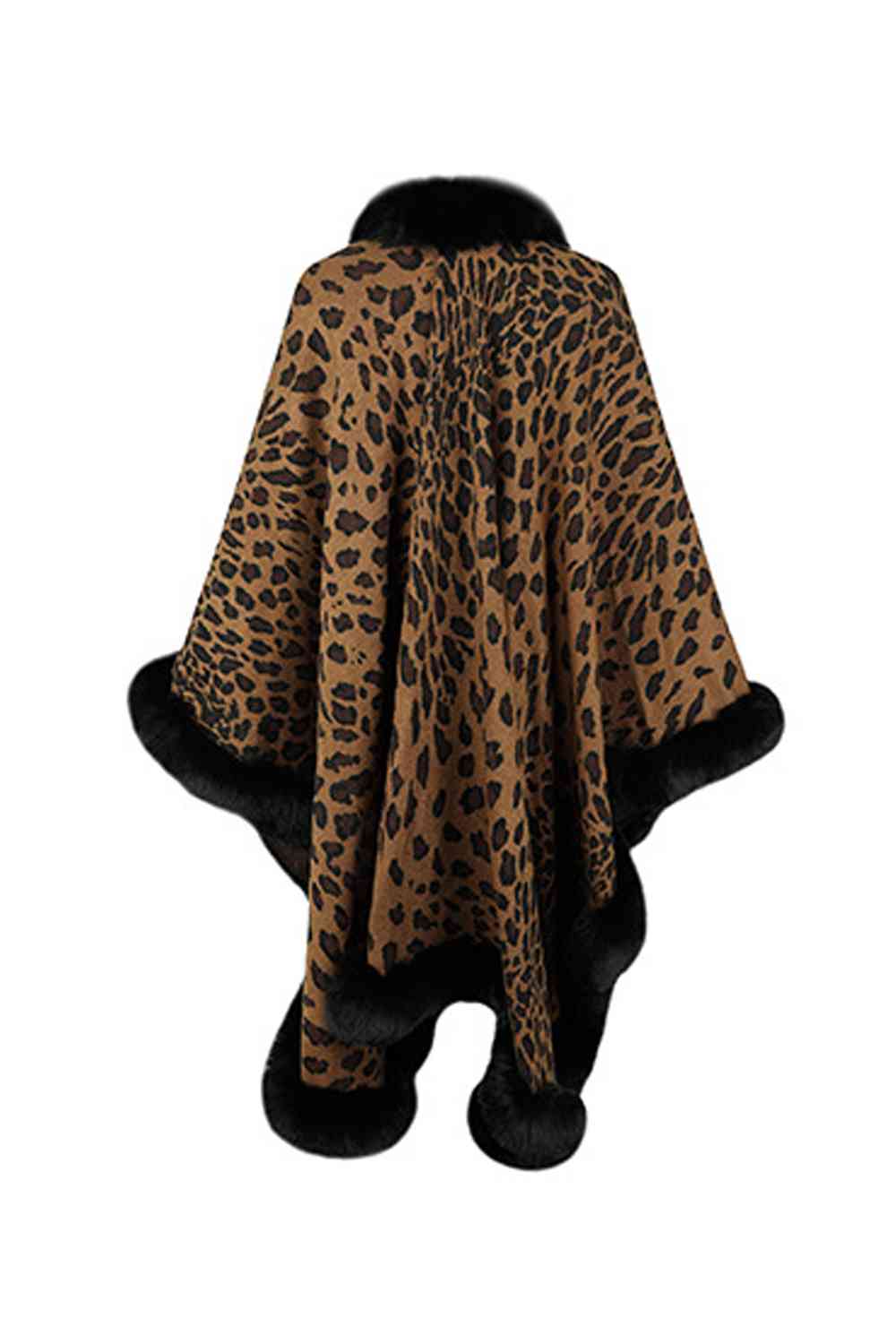 Leopard Open Front Poncho Bazaarbey