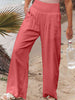  Smocked Waist Wide Leg Pants Bazaarbey