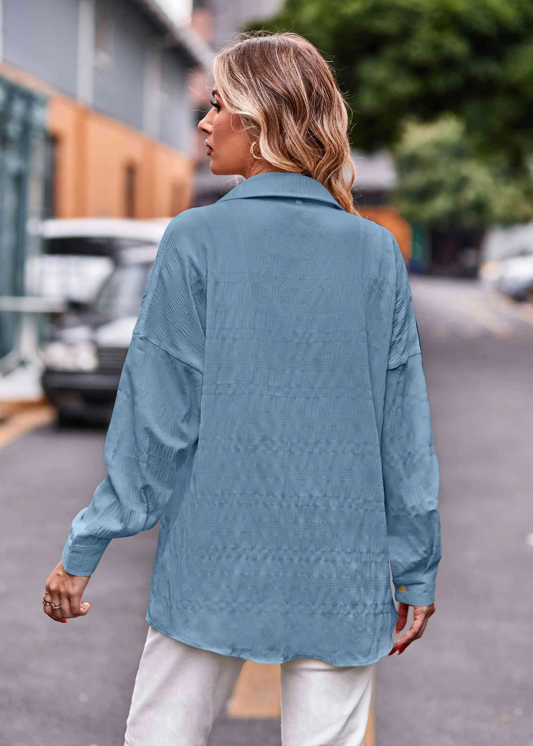 Dropped Shoulder Longline Shirt Bazaarbey