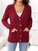 Button Down Cable-Knit Cardigan Bazaarbey