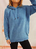 Drawstring Long Sleeve  Hooded Sweater Bazaarbey