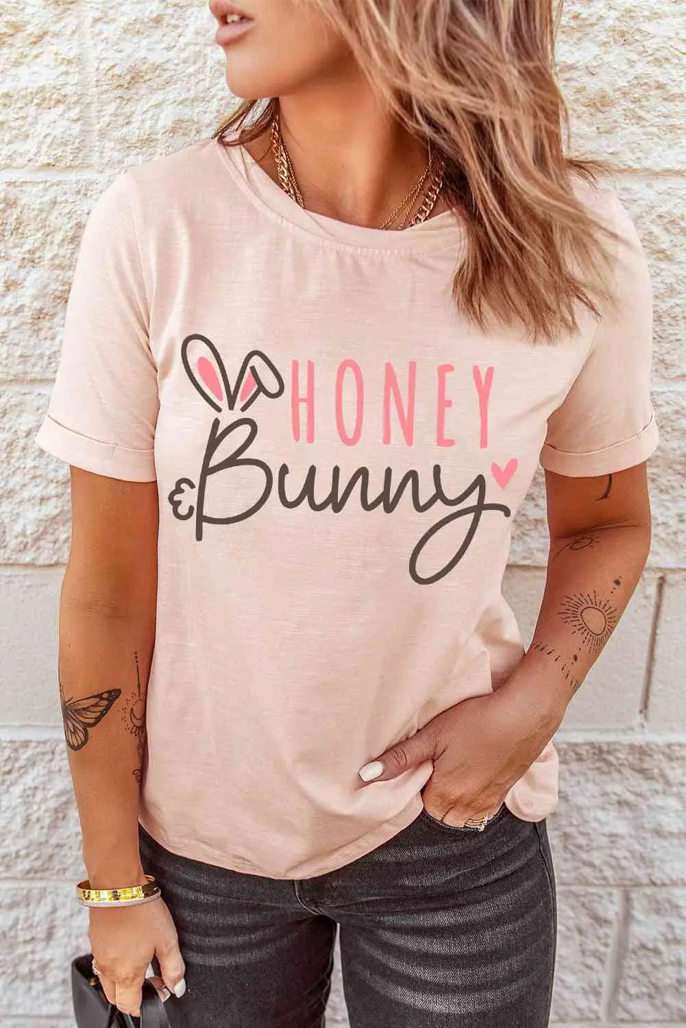 HONEY BUNNY Graphic Easter Tee Bazaarbey