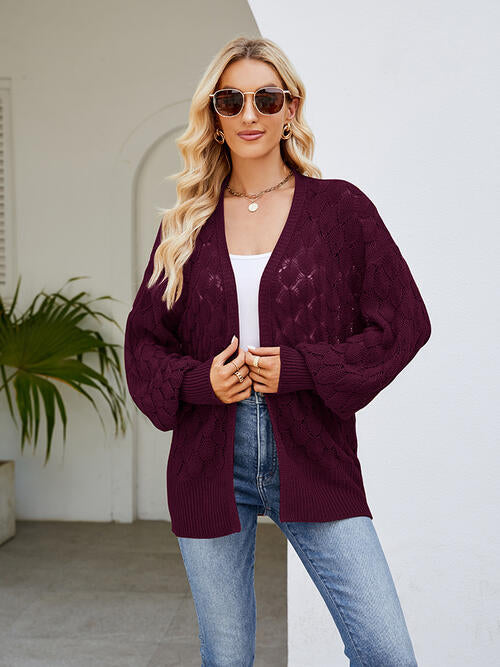   Lantern Sleeve Cardigan Trendsi