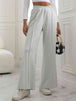 V-Waist Wide Leg Pants Bazaarbey