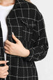 Plaid Raw Hem Jacket with Pockets Trendsi