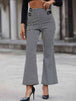 Houndstooth High Waist Flare Pants Bazaarbey