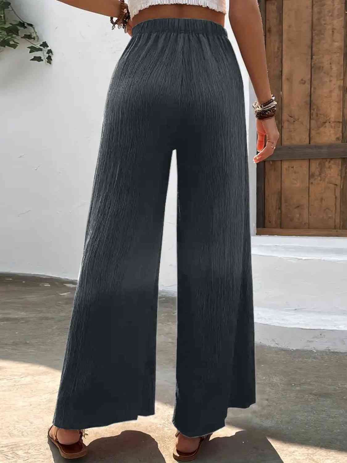  High Waist Wide Leg Pants Bazaarbey