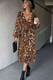 Animal Print Belted Midi Dress -BazaarBey - www.shopbazaarbey.com